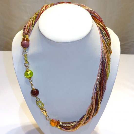 Ricciolo and Beads Multicolor Necklace