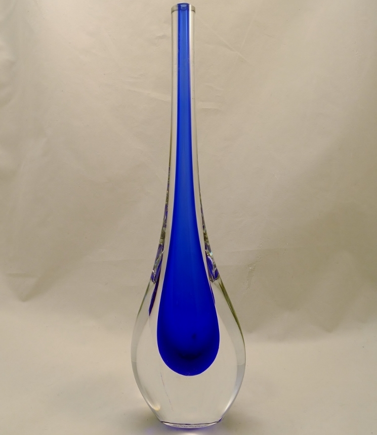 Murano Glass Blue Vase