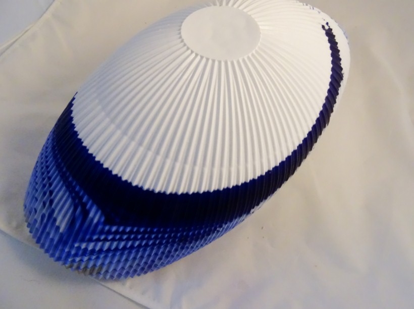 Murano Glass White/Blue/Black Shell Bowl