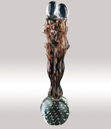 Murano Glass Lovers Figurine Aventurine/Black/Gold Murano Glass Lovers Figurine Aventurine/Black/Gold