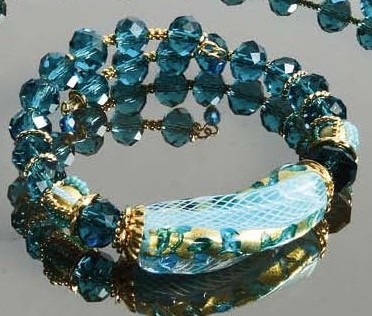Majestic Murano Glass Bracelet Turquoise