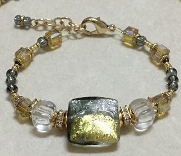 Modern Murano Bracelet Silver/Gold