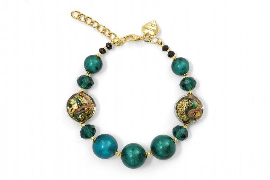 Murano Glass Bracelet Turquoise/Green