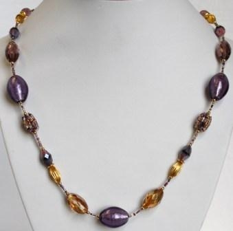 Glamor Purple Necklace (Long)