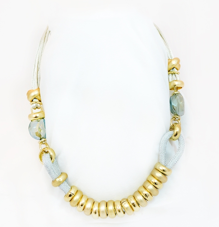 Anello Gold finish Ring Murano Glass Necklace