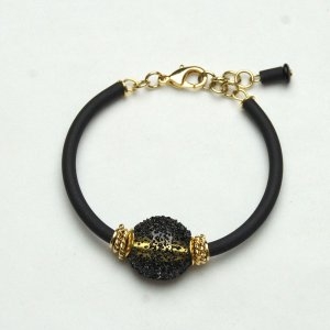 Modern Murano Glass Bracelet Black
