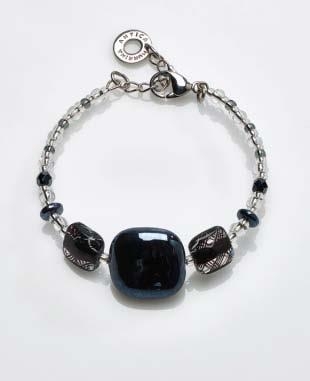 Louise Murano Glass Bracelet  Black