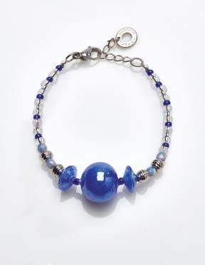 Murano Glass Bracelet Bohemia Blue