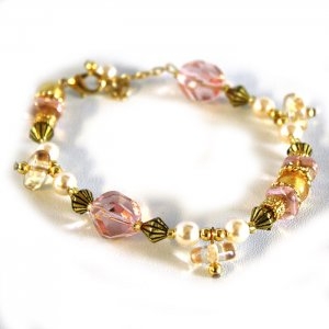 Murano Glass Bracelet Pink