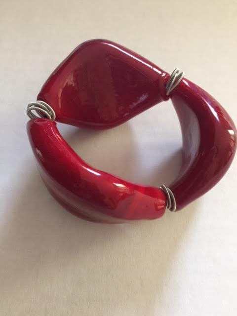 Murano Glass Bracelet Red