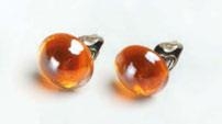 Murano Glass Earrings Amber