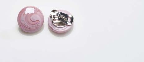 Magic Murano Glass Earrings  Pink Clips