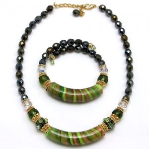 Arkadia murano Glass Necklace Green