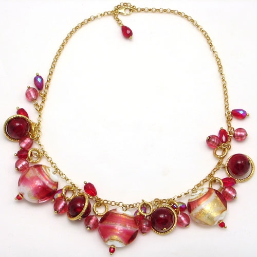 Charm Necklace Red