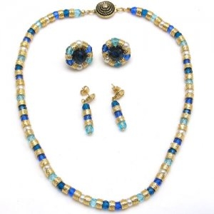 Murano Glass Classic Necklace Blue