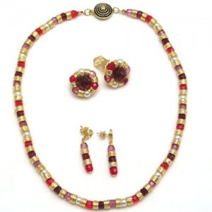 Murano Glass Classic Necklace Red