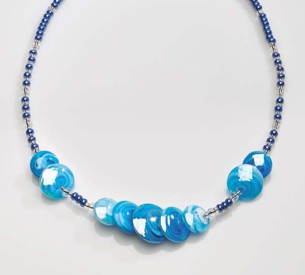 Magic Murano glass Necklace Blue