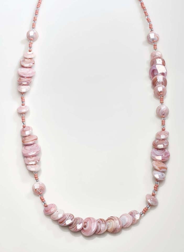 Magic Murano glass Necklace  Pink
