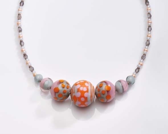 Amelia Murano Glass Necklace  Multicolor