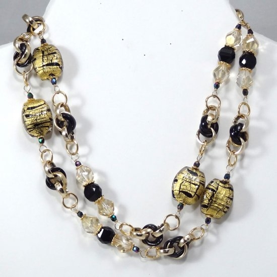 Vintage Murano glass beads Necklace - Black