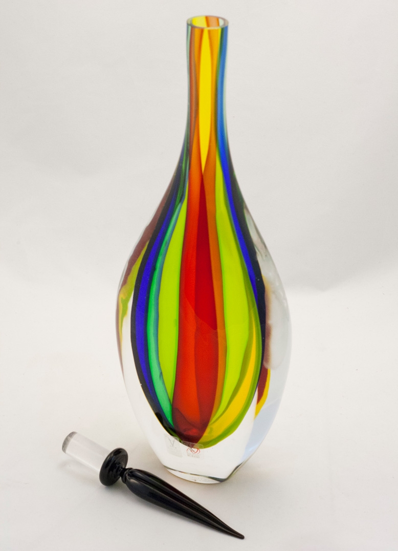 Color Swirl Murano Gocce Vase