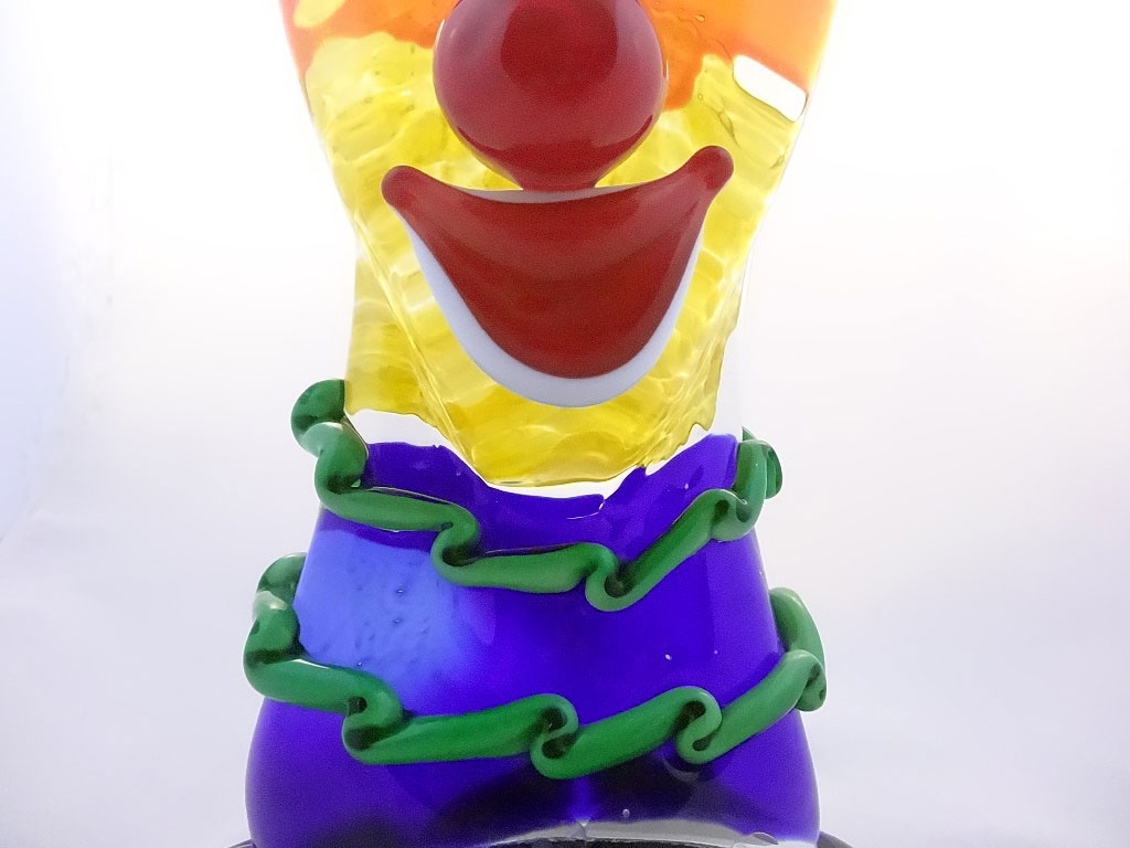 Murano glass clown sculpture