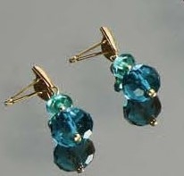 Majestic Murano Glass Earrings Torquoise