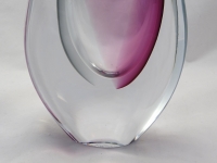 Murano Glass Vase Ruby/Gray