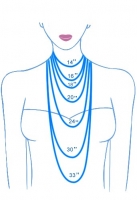 Murano Glass Necklace Short Blue