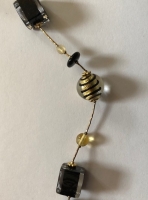 Verona Murano Glass Necklace Black/Gold