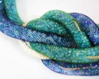 Elletra collana murano net necklace blue and green