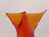Murano Glass Coral and Topaz Mini FiFi Vase