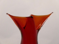 Murano Glass Red and Smoke FiFi Vase