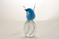Murano Glass Blue Bird of Paradise Open wings