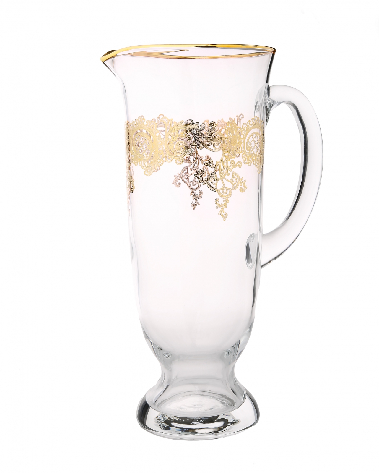 Water Pitcher with 24k Rich Gold Design