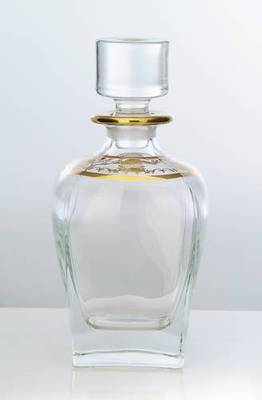 Liquor Bottle with 14k Gold Artwork
