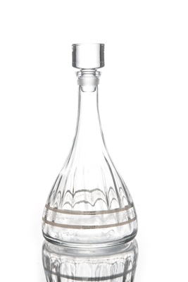 Wine Decanter with Silver Design