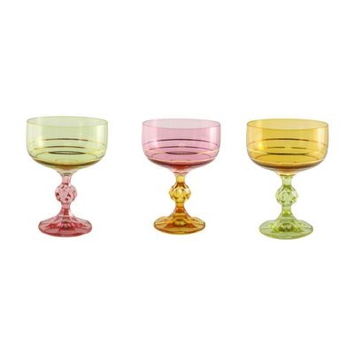 CRGP MIX Set 6 Colored Martini Glasses