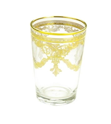 Set of 6 Tumblers with 24K Gold Design