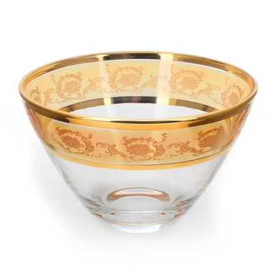 CSBAG606-Serving Bowl 14k Amber Gold Design
