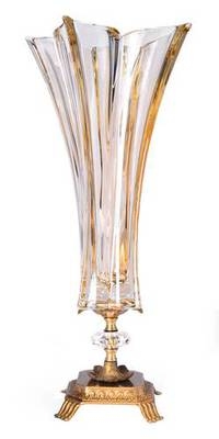 16 Murano Amber Crystal Vase