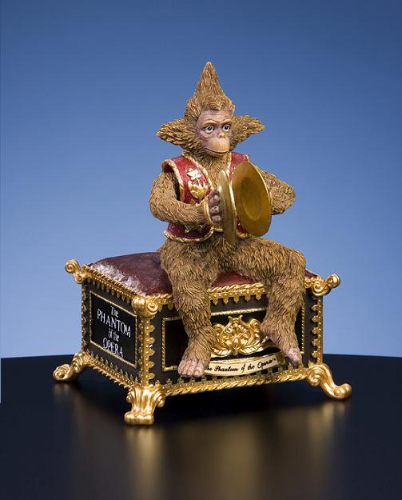Phantom of the Opera Phantom Animated Monkey Figurine Music Box