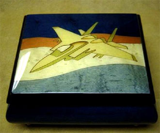 Airplane inlay music box Airplane inlay music box