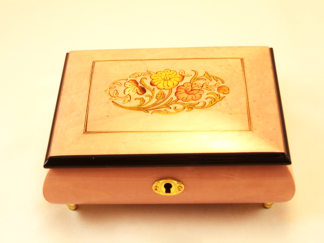 Floral High Gloss Jewelry Music Box