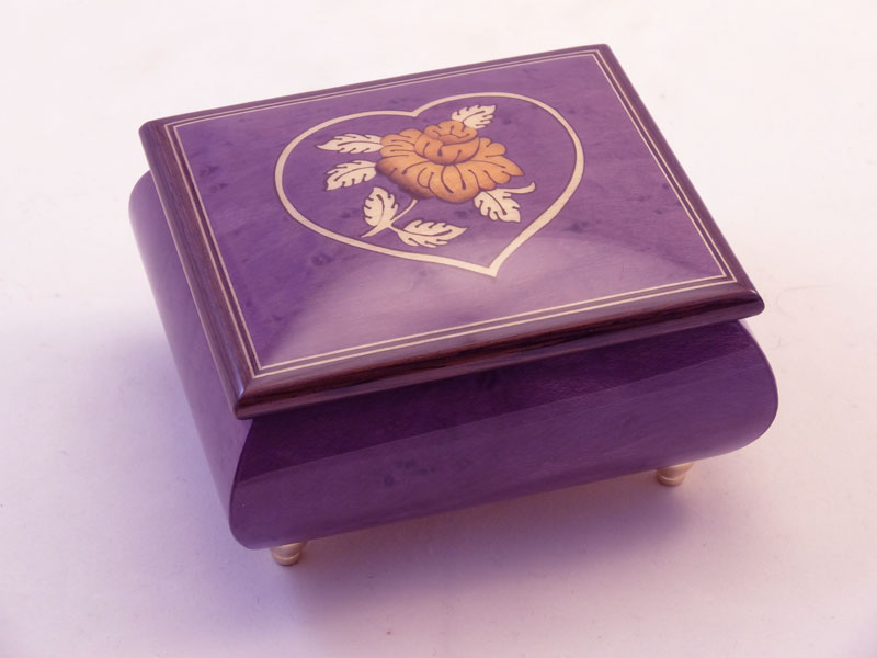Purple  Romantic High Gloss Jewelry Music Box