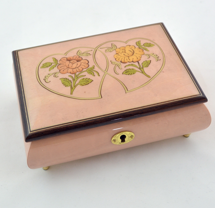 Lilac  Heart Duo romantic music box