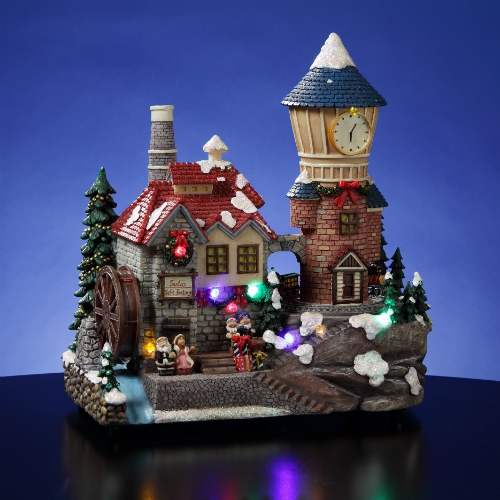 Santa's Animated Clocktower Village
