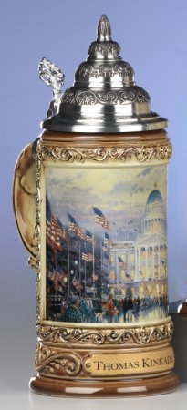 Thomas Kinkade Flags over Capitol LE German Beer Stein