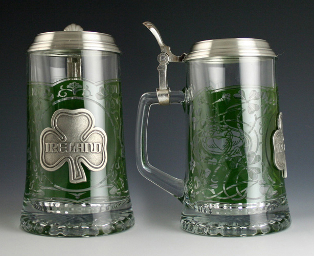 Ireland Irish Glass German Beer Stein