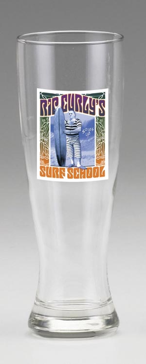 *THREE STOOGES RIP CURLY PILSNER GLASS
